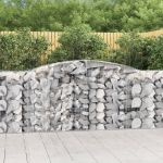 Coșuri gabion arcuite 9 buc, 400x50x100/120 cm fier galvanizat GartenMobel Dekor
