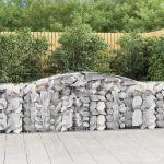Coșuri gabion arcuite 9 buc, 400x50x80/100 cm, fier galvanizat GartenMobel Dekor