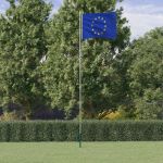 Steag Europei și stâlp din aluminiu, 6,23 m GartenMobel Dekor