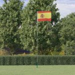 Steag Spania și stâlp din aluminiu, 5,55 m GartenMobel Dekor
