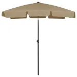 Umbrelă de plajă, gri taupe, 180x120 cm GartenMobel Dekor