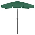 Umbrelă de plajă, verde, 180x120 cm GartenMobel Dekor
