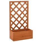 Jardinieră cu spalier, portocaliu, 50x25x90 cm, lemn masiv brad  GartenMobel Dekor