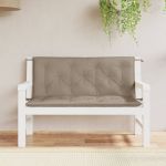 Perne bancă de grădină 2 buc., gri taupe, țesătură oxford GartenMobel Dekor