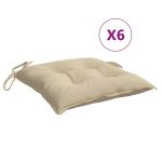Perne de scaun, 6 buc., bej, 50x50x7 cm, textil oxford GartenMobel Dekor