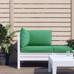 Perne pentru canapea din paleți, 3 buc., verde, textil GartenMobel Dekor