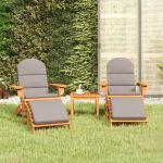 Set mobilier de grădină Adirondack, 3 piese, lemn masiv acacia GartenMobel Dekor