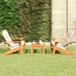 Set mobilier de grădină Adirondack, 3 piese, lemn masiv acacia GartenMobel Dekor