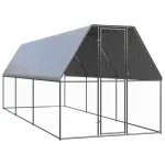 Coteț de păsări pentru exterior, 2x6x2 m, oțel galvanizat GartenMobel Dekor