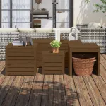 Set cutii de grădină, 4 piese, maro miere, lemn masiv de pin GartenMobel Dekor