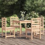 Set de dining pentru grădină, 5 piese, lemn masiv de pin GartenMobel Dekor