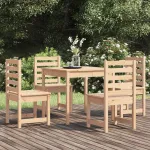 Set de dining pentru grădină, 5 piese, lemn masiv de pin GartenMobel Dekor