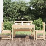 Set de dining pentru grădină, 4 piese, lemn masiv de pin GartenMobel Dekor