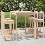 Set mobilier de bar pentru grădină, 5 piese, lemn masiv de pin GartenMobel Dekor