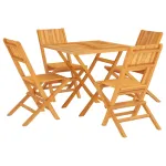 Set masă pentru grădină, lemn masiv de tec, 5 piese GartenMobel Dekor