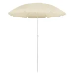 Umbrelă de soare de exterior, stâlp din oțel, nisipiu, 180 cm GartenMobel Dekor