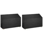 Huse bancă grădină 2 buc 8 ocheți, 190x70x70/88 cm, polietilenă GartenMobel Dekor