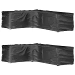 Huse mobilier grădină formă L, 2 buc., 18 ocheți, 220x285x80 cm GartenMobel Dekor