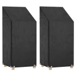 Huse scaun grădină 2 buc, 8 ocheți 65x65x110/150 cm polietilenă GartenMobel Dekor