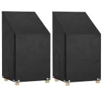 Huse scaun grădină 2 buc, 8 ocheți 65x65x80/120 cm polietilenă GartenMobel Dekor