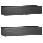 Huse șezlong, 2 buc, 12 ocheți, 205x75x40 cm, polietilenă GartenMobel Dekor