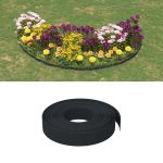 Borduri de grădină, 2 buc, negru, 10 m 10 cm, polietilenă GartenMobel Dekor