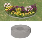 Borduri de grădină, 4 buc, gri, 10 m 15 cm, polietilenă GartenMobel Dekor