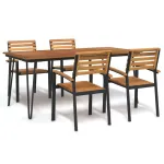 Set mobilier de grădină, 5 piese, lemn masiv de acacia și metal GartenMobel Dekor