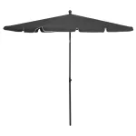 Umbrelă de grădină cu stâlp, antracit, 210x140 cm GartenMobel Dekor