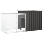 Coteț pentru iepuri, antracit, 200x91x100 cm, oțel galvanizat GartenMobel Dekor