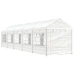Foișor cu acoperiș, alb, 11,15x2,28x2,69 m, polietilenă GartenMobel Dekor