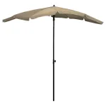Umbrelă de grădină cu stâlp, gri taupe, 200x130 cm GartenMobel Dekor