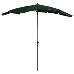 Umbrelă de grădină cu stâlp, verde, 200x130 cm GartenMobel Dekor
