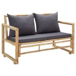 Bancă de grădină cu perne, 115 cm, bambus GartenMobel Dekor