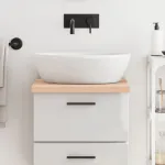 Blat de baie, 40x50x(2-4) cm, lemn masiv netratat GartenMobel Dekor