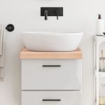 Blat de baie, 40x50x(2-6) cm, lemn masiv netratat GartenMobel Dekor