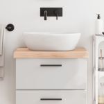 Blat de baie, 60x50x(2-6) cm, lemn masiv netratat GartenMobel Dekor