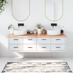 Blat de baie, maro deschis, 180x60x(2-4) cm, lemn masiv tratat GartenMobel Dekor