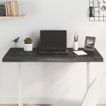 Blat de masă gri 100x40x(2-4) cm, lemn masiv stejar tratat GartenMobel Dekor