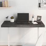 Blat de masă gri 100x60x(2-6) cm, lemn masiv stejar tratat GartenMobel Dekor