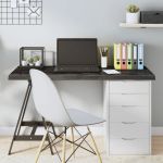 Blat de masă gri 120x60x(2-4) cm, lemn masiv stejar tratat GartenMobel Dekor