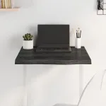 Blat de masă gri 60x60x(2-4) cm, lemn masiv stejar tratat GartenMobel Dekor