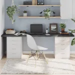 Blat de masă gri 220x60x(2-4) cm, lemn masiv stejar tratat GartenMobel Dekor