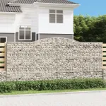 Coșuri gabion arcuite 9 buc, 400x30x180/200 cm, fier galvanizat GartenMobel Dekor