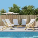 Prosoape de plajă, 6 buc., alb, 60x135 cm, textil 400 GSM GartenMobel Dekor