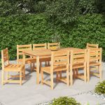 Set mobilier de grădină, 9 piese, lemn masiv de tec GartenMobel Dekor