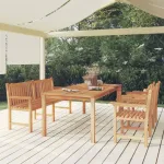Set mobilier pentru grădină, 4 piese, lemn masiv de tec GartenMobel Dekor