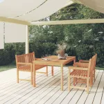 Set mobilier pentru grădină, 4 piese, lemn masiv de tec GartenMobel Dekor