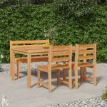 Set mobilier pentru grădină, 4 piese, lemn masiv de tec GartenMobel Dekor