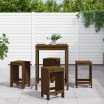 Set mobilier bar de grădină, 5 piese, maro miere lemn masiv pin GartenMobel Dekor